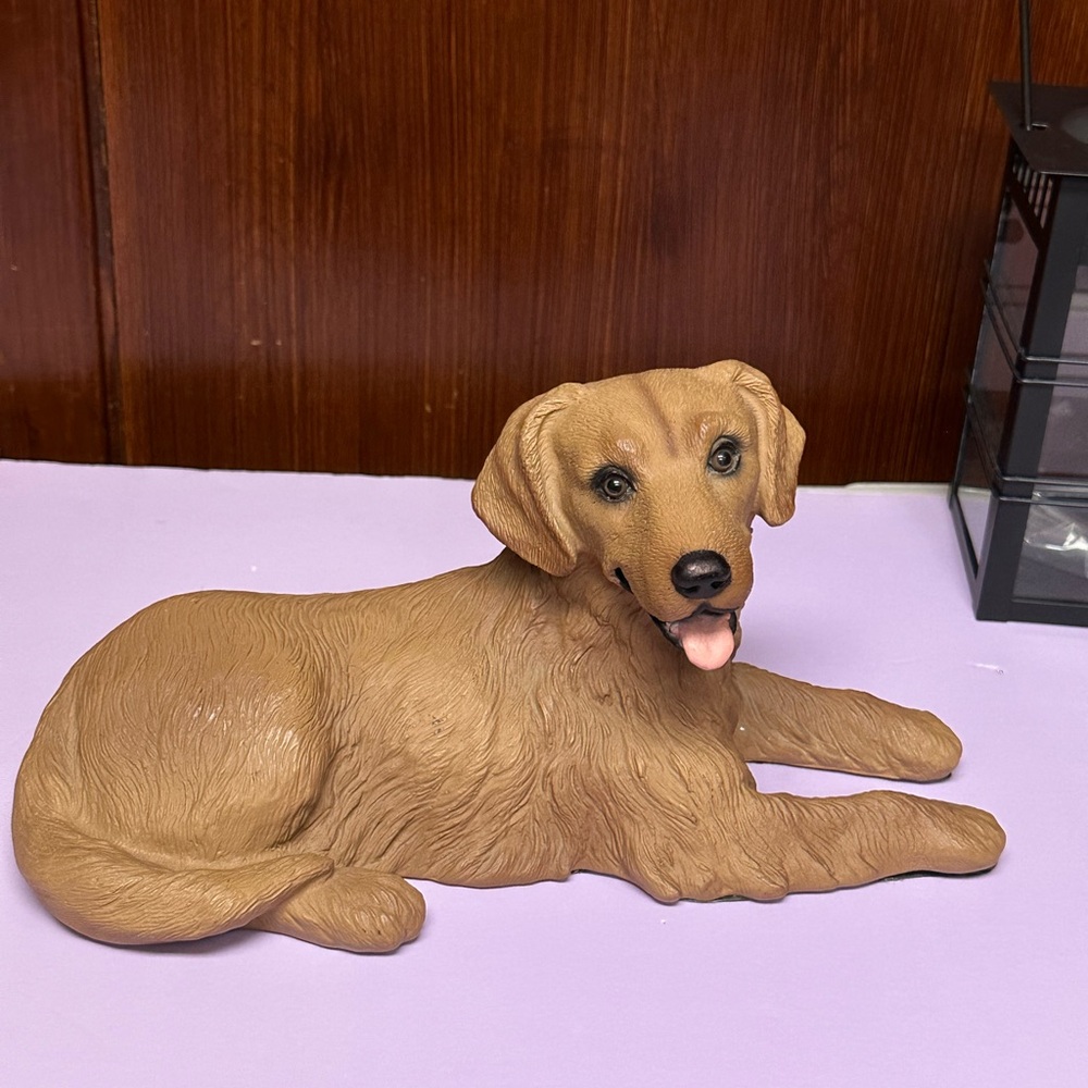 Homco Vintage Golden Retriever Dog Resin Sculpture